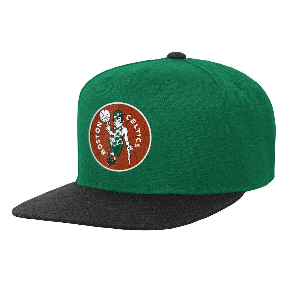 Boston Celtics Youth Two-Tone Snapback Hat Kelly Green/Black - NBA