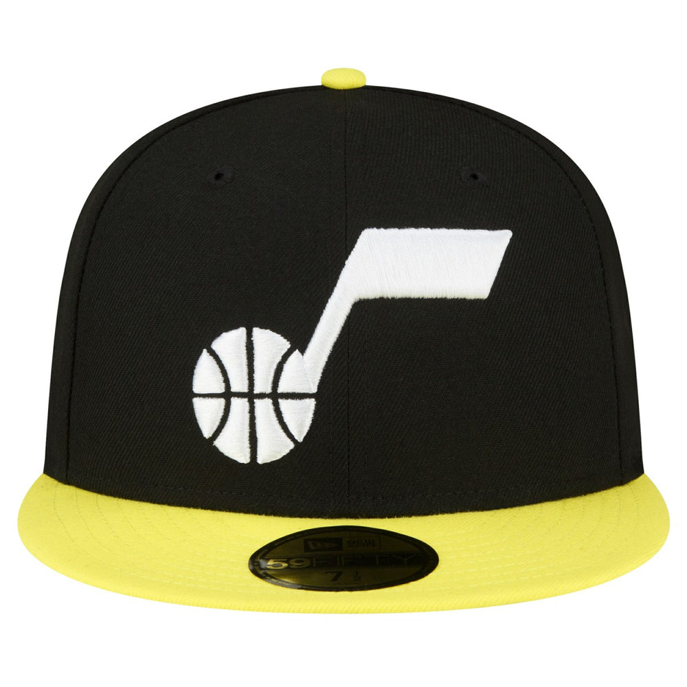 Utah Jazz 2-Tone 59FIFTY Fitted Hat Black/Yellow - NBA