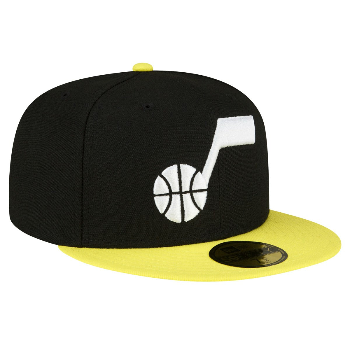 Utah Jazz 2-Tone 59FIFTY Fitted Hat Black/Yellow - NBA