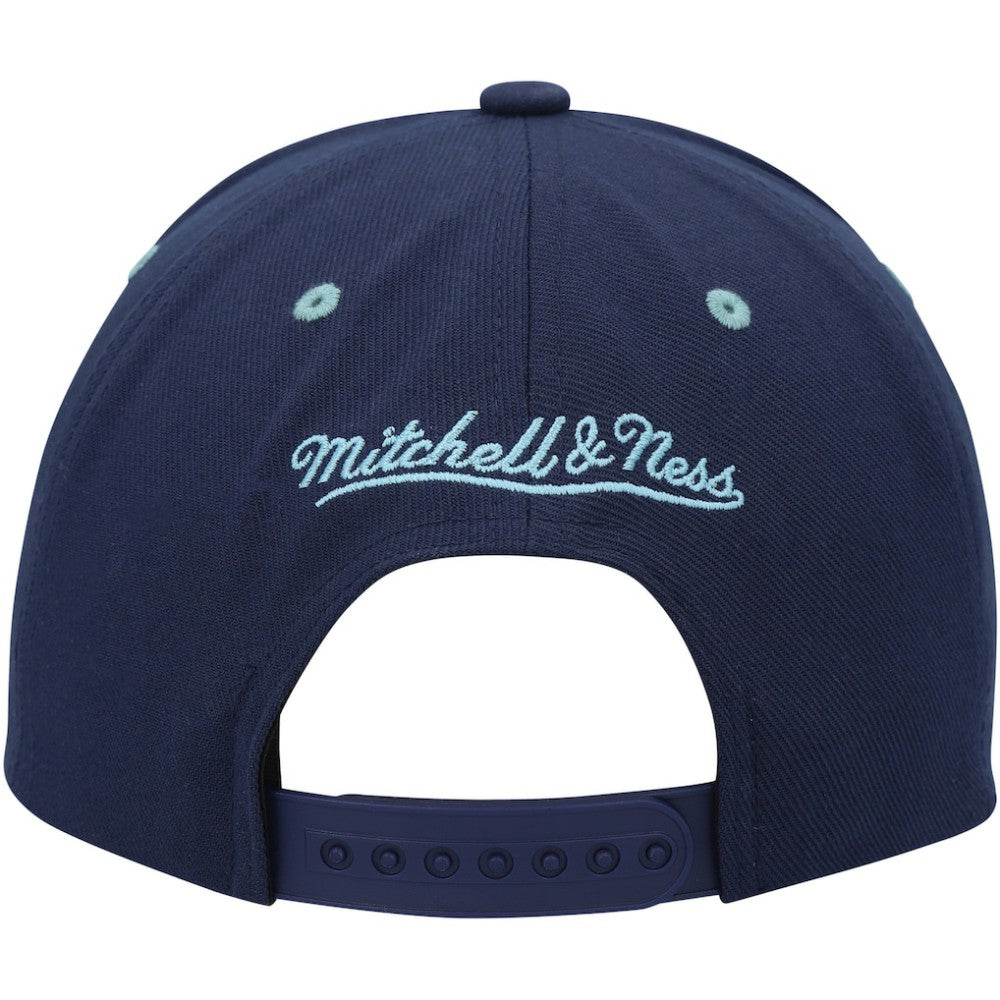 Seattle Kraken Mitchell & Ness LOFI Pro Snapback Hat - Deep Sea Blue - NHL