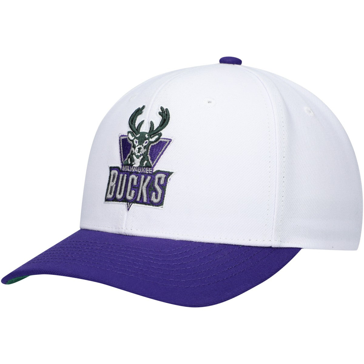 Milwaukee Bucks Hardwood Classics Core 2-Tone 2.0 Pro Snapback Hat White/Purple - NBA