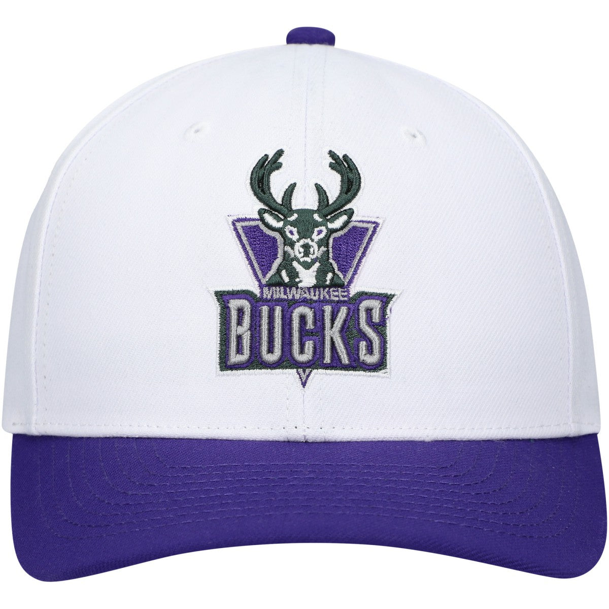 Milwaukee Bucks Hardwood Classics Core 2-Tone 2.0 Pro Snapback Hat White/Purple - NBA
