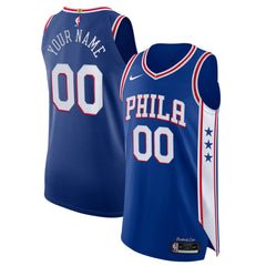Philadelphia 76ers Custom Authentic Jersey Icon Edition Royal - NBA