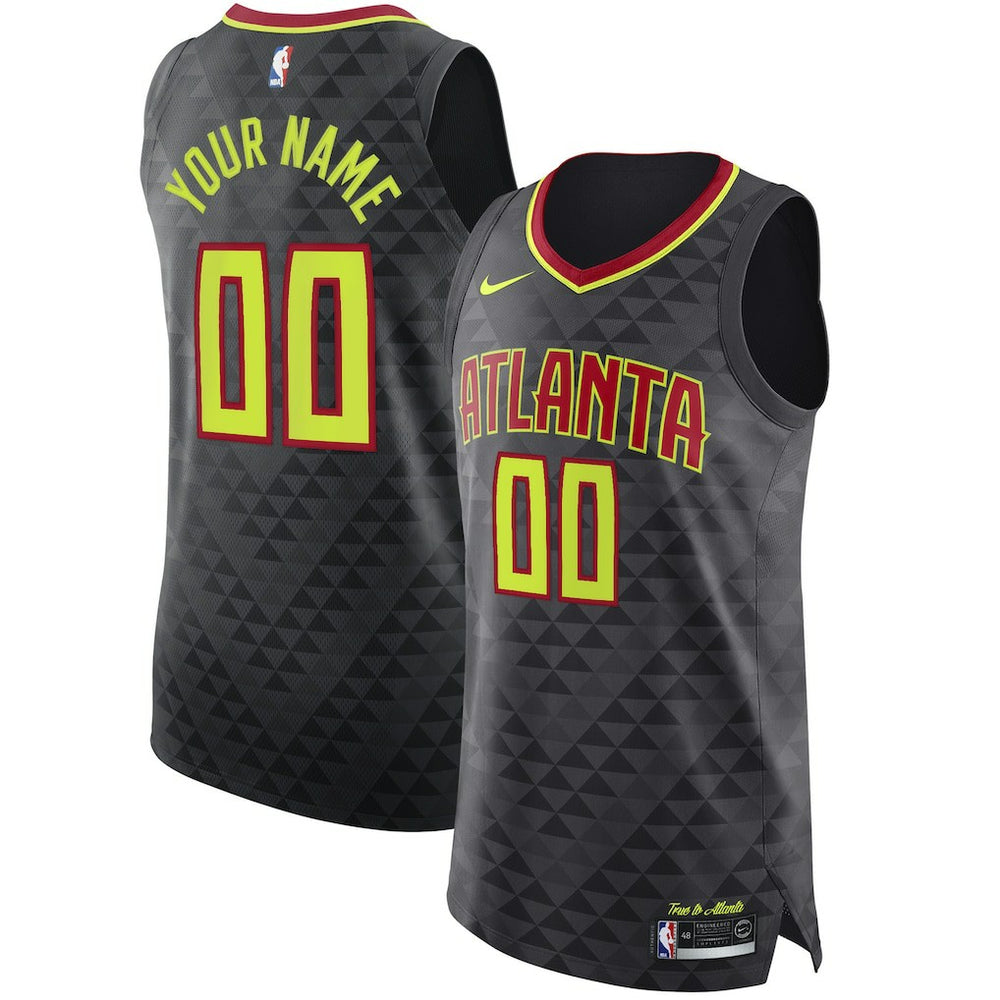 Atlanta Hawks Authentic Custom Jersey Black Icon Edition - NBA
