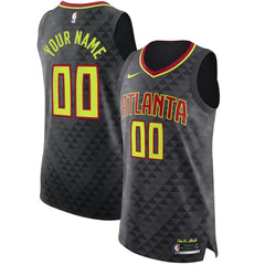 Atlanta Hawks Authentic Custom Jersey Black Icon Edition - NBA