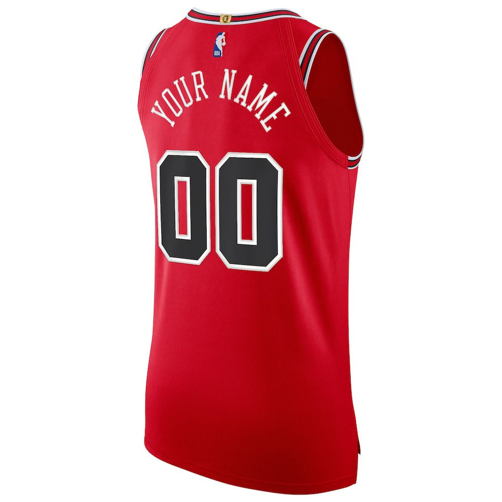 Chicago Bulls Authentic Custom Jersey Red Icon Edition - NBA