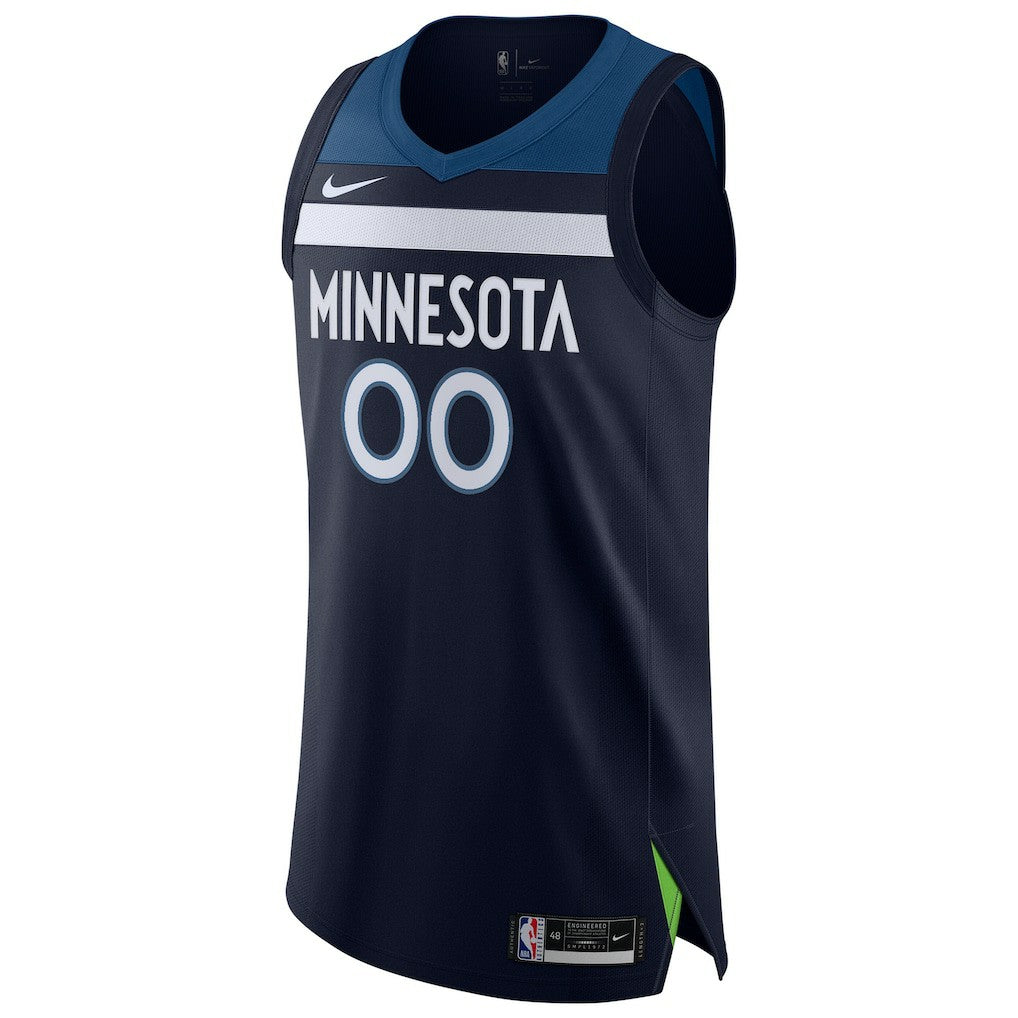 Minnesota Timberwolves Authentic Custom Jersey Navy Icon Edition - NBA