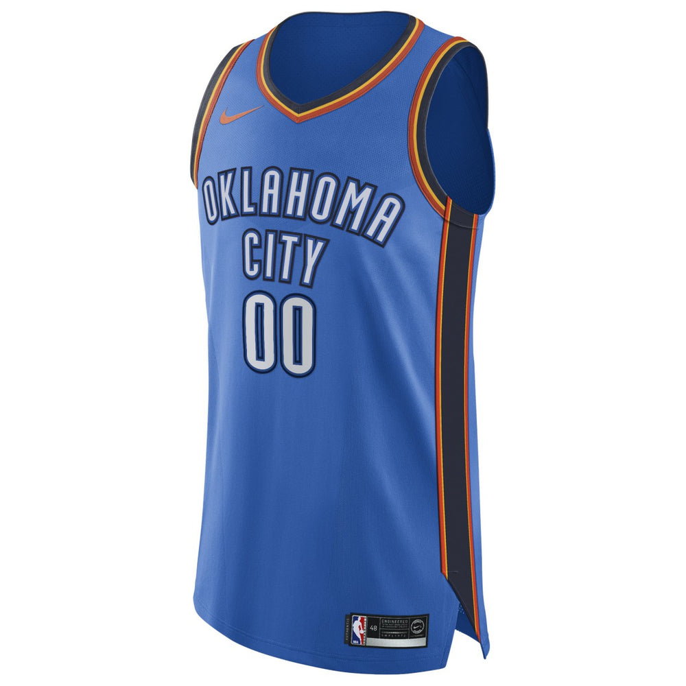 Oklahoma City Thunder Authentic Custom Jersey Blue Icon Edition - NBA