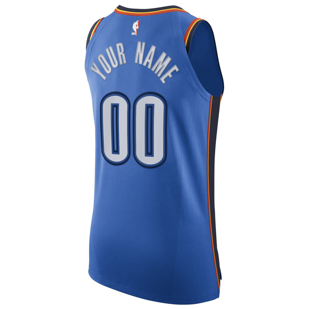 Oklahoma City Thunder Authentic Custom Jersey Blue Icon Edition - NBA