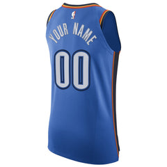 Oklahoma City Thunder Authentic Custom Jersey Blue Icon Edition - NBA