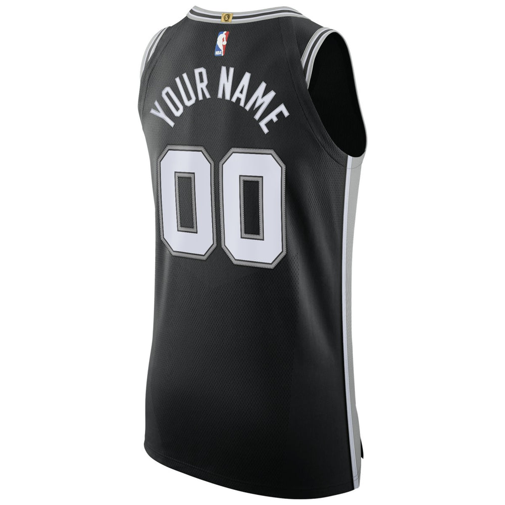San Antonio Spurs Authentic Custom Jersey Black Icon Edition - NBA