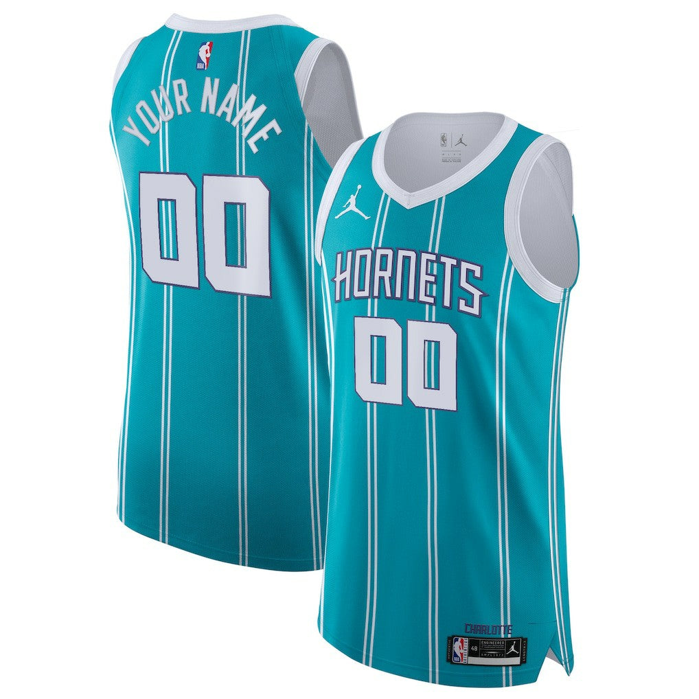 Charlotte Hornets Jordan Brand 2020/21 Authentic Custom Jersey Teal Icon Edition - NBA