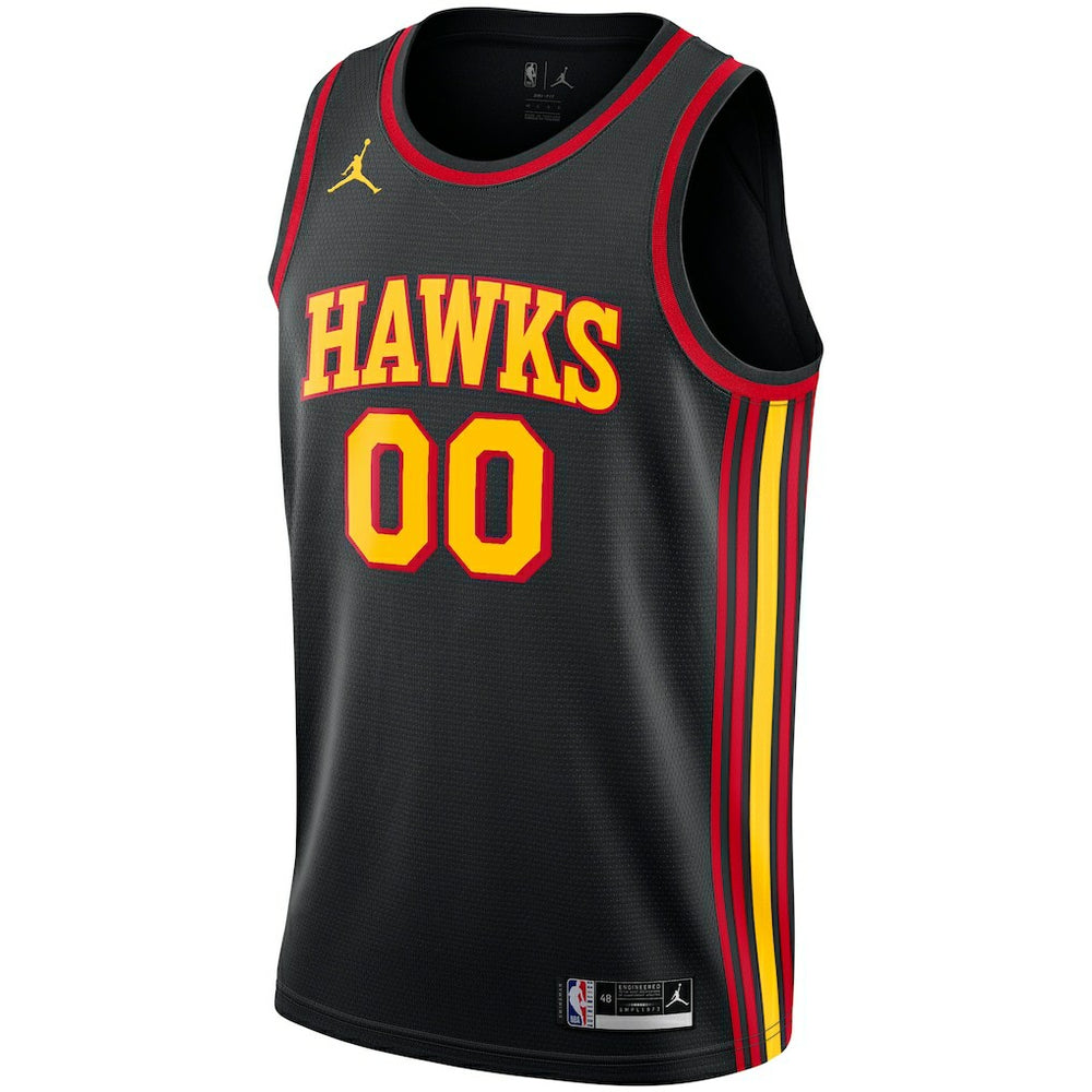 Atlanta Hawks Jordan Brand Swingman Custom Jersey Statement Edition Black - NBA