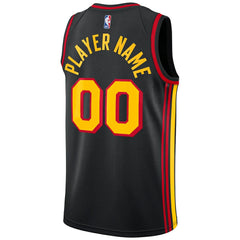 Atlanta Hawks Jordan Brand Swingman Custom Jersey Statement Edition Black - NBA