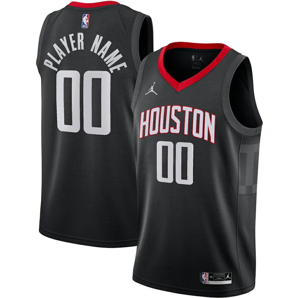 Houston Rockets Jordan Brand Swingman Custom Jersey Statement Edition Black - NBA