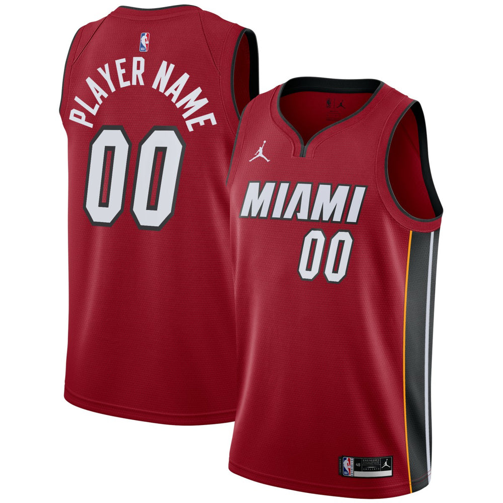 Miami Heat Jordan Brand Swingman Custom Jersey Statement Edition Red - NBA
