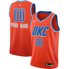 Oklahoma City Thunder Jordan Brand Swingman Custom Jersey Statement Edition Orange - NBA