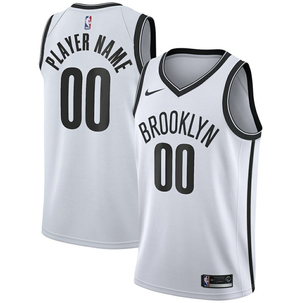 Brooklyn Nets 2020/21 Swingman Custom Jersey Association Edition White - NBA