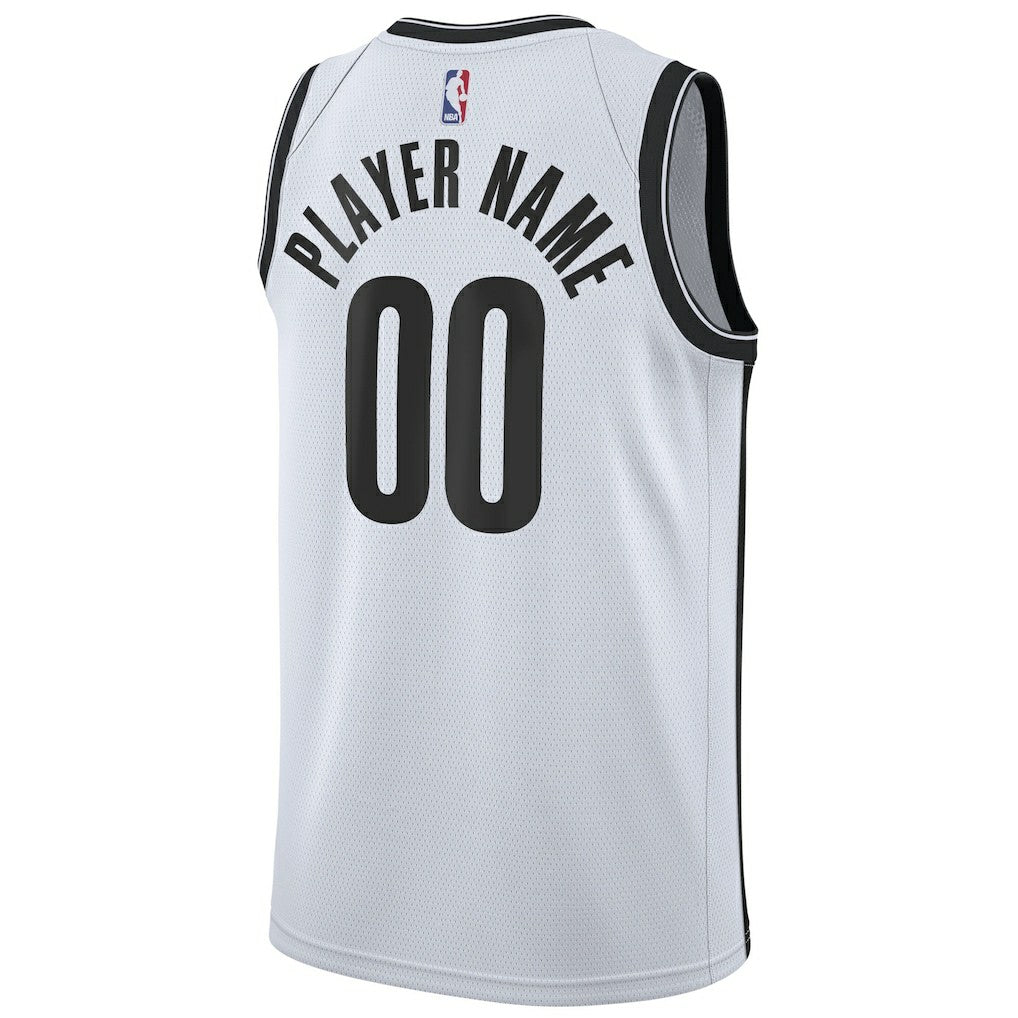 Brooklyn Nets 2020/21 Swingman Custom Jersey Association Edition White - NBA