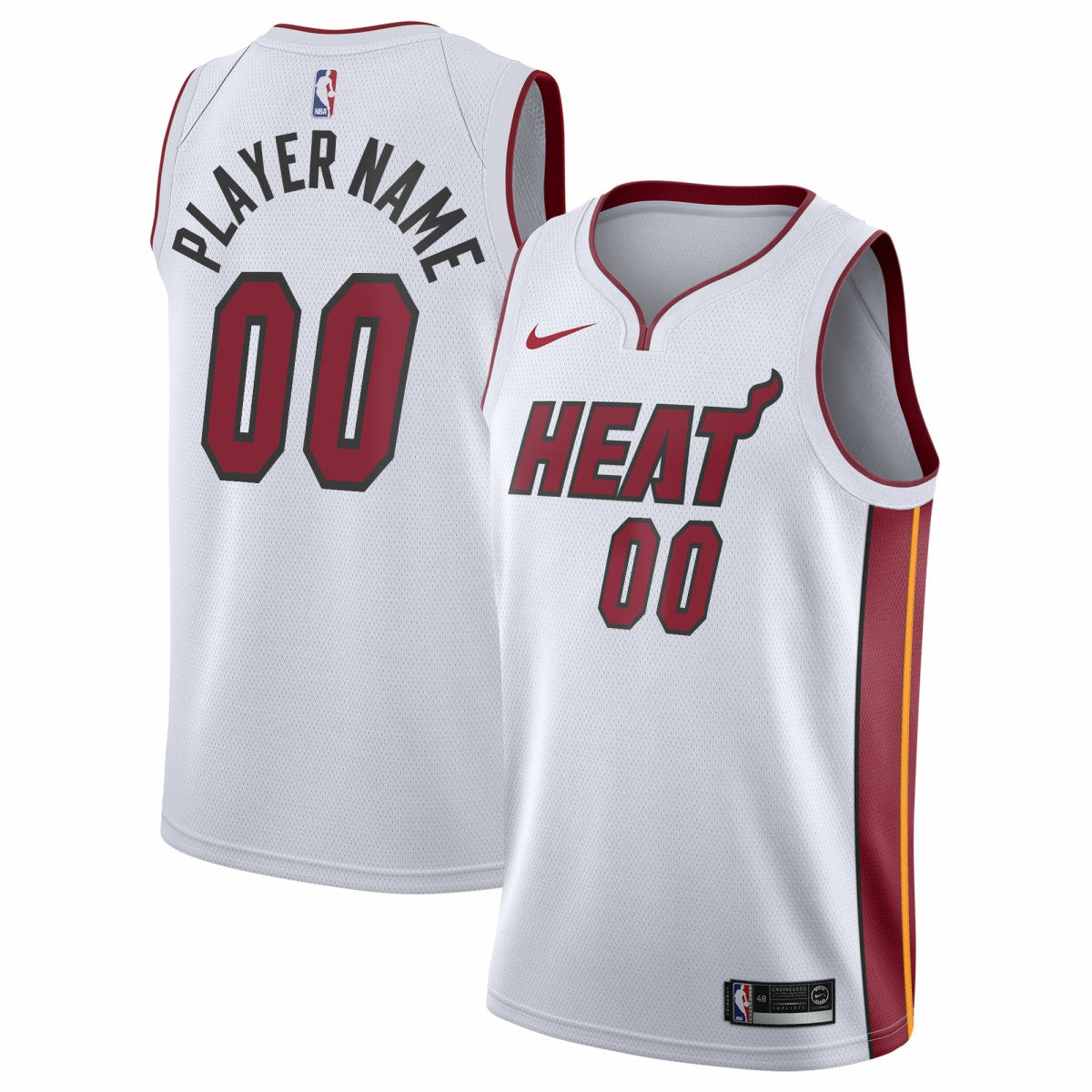Miami Heat 2020/21 Swingman Custom Jersey Association Edition White - NBA