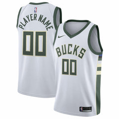 Milwaukee Bucks 2020/21 Swingman Custom Jersey Association Edition White - NBA