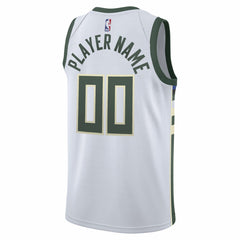 Milwaukee Bucks 2020/21 Swingman Custom Jersey Association Edition White - NBA