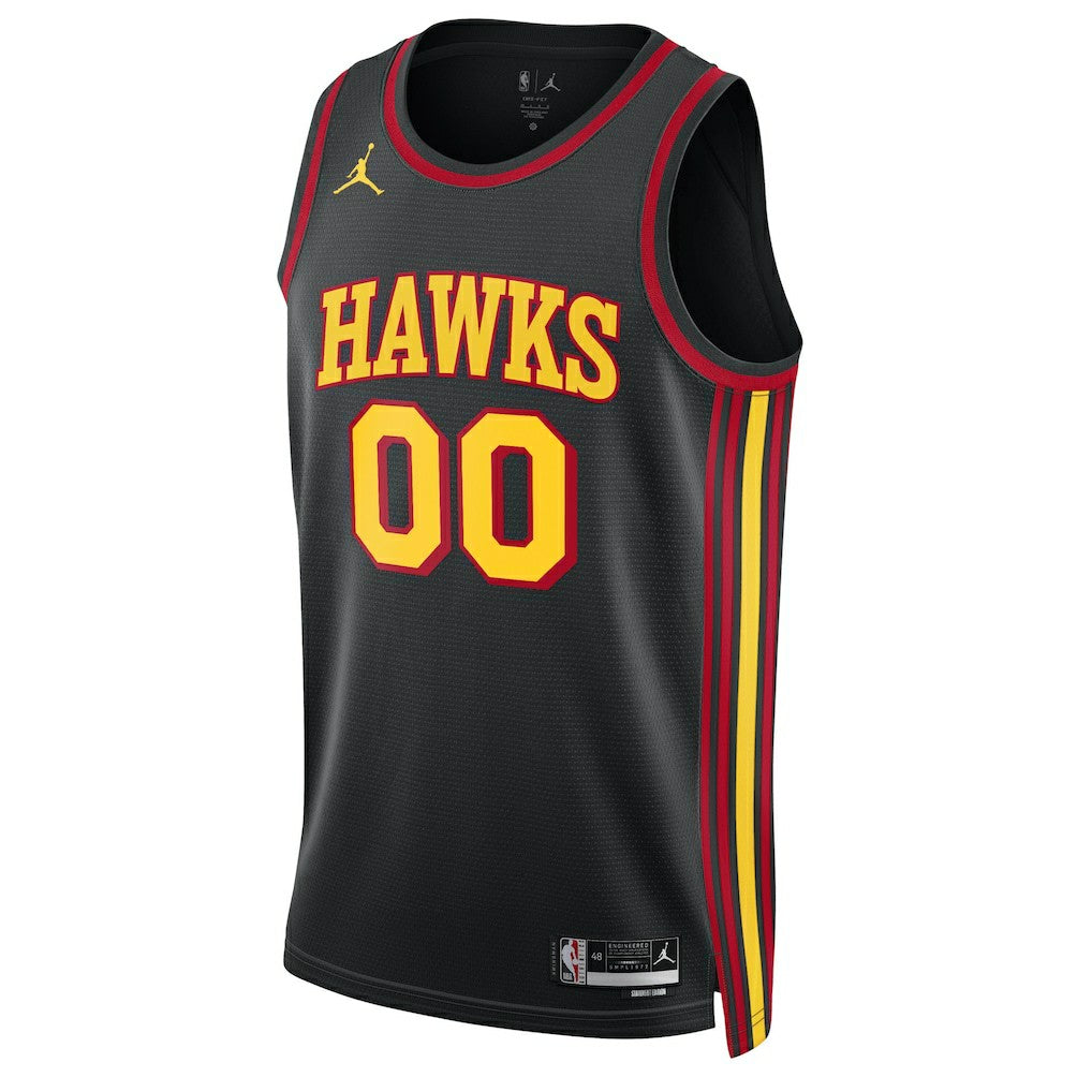 Atlanta Hawks Jordan Brand Unisex 2022/23 Swingman Custom Jersey Statement Edition Black - NBA