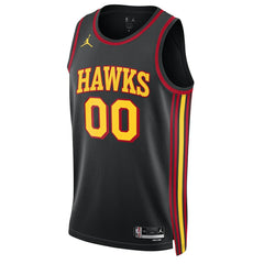 Atlanta Hawks Jordan Brand Unisex 2022/23 Swingman Custom Jersey Statement Edition Black - NBA
