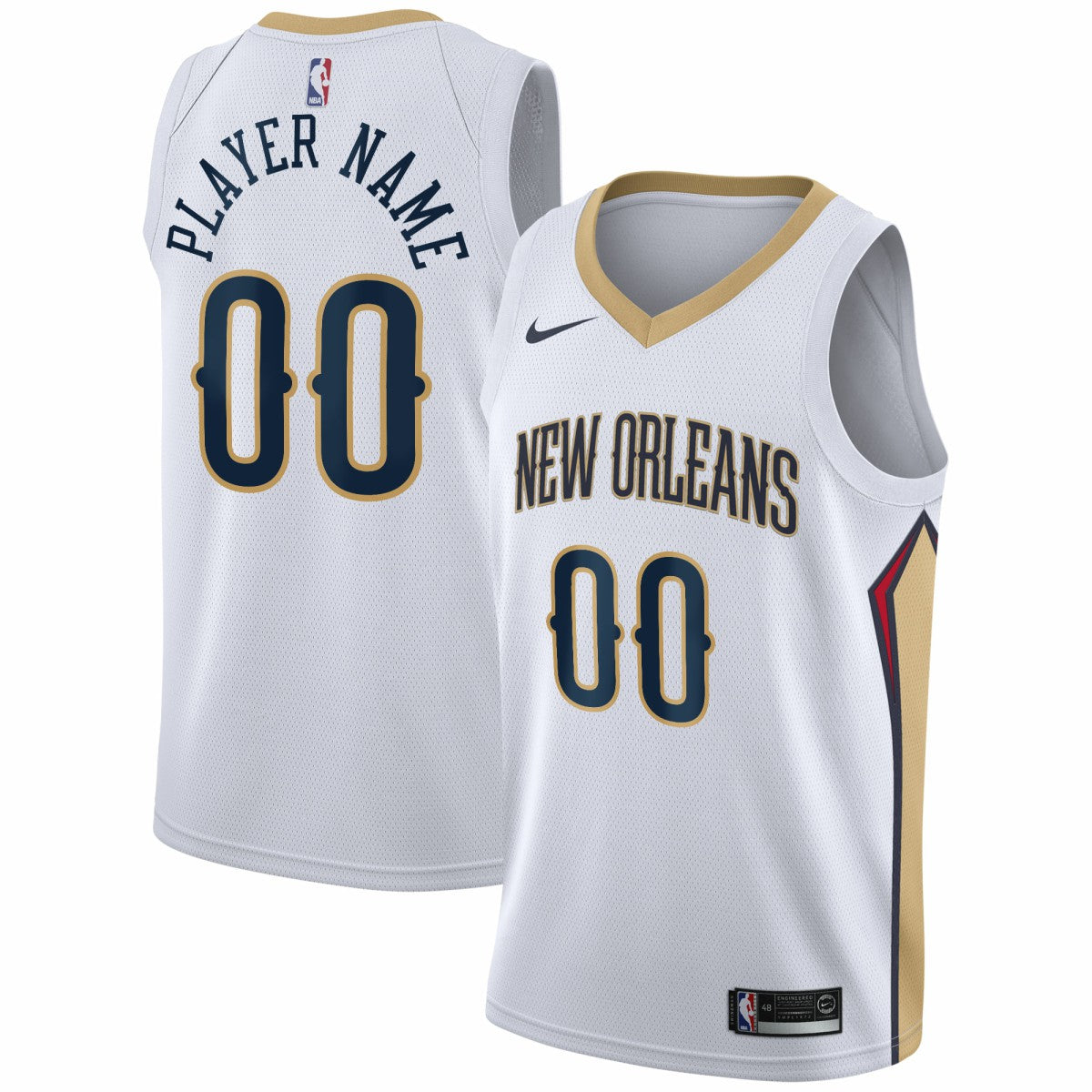 New Orleans Pelicans 2020/21 Swingman Custom Jersey Association Edition White - NBA