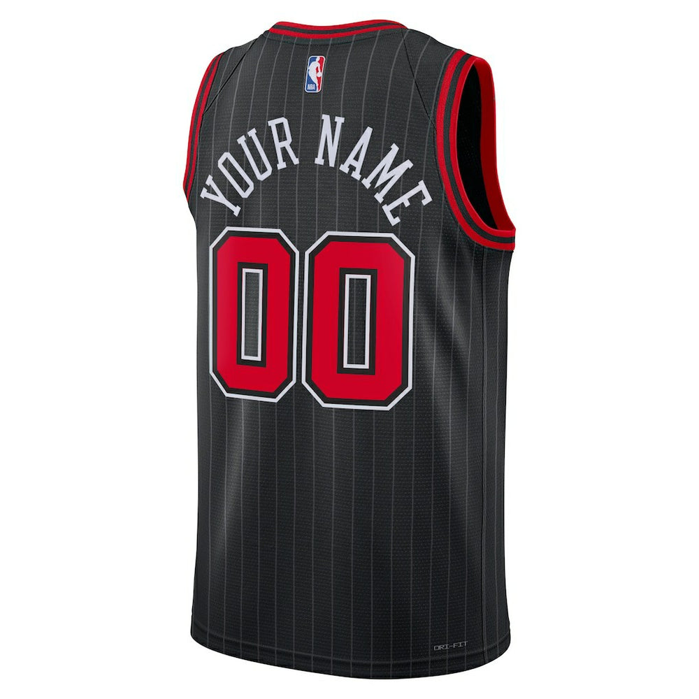 Chicago Bulls Jordan Brand Unisex 2022/23 Swingman Custom Jersey Statement Editi- Black - NBA