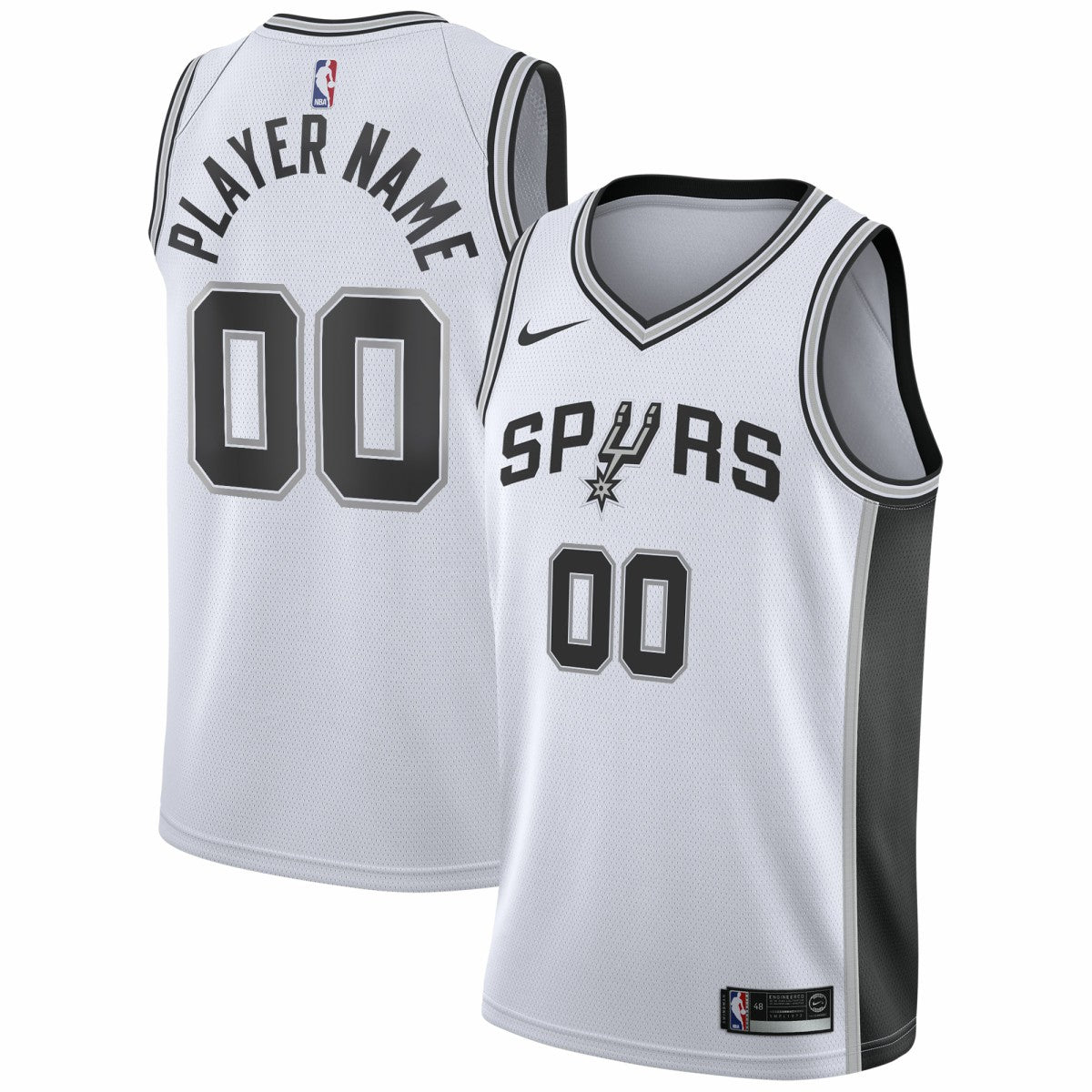 San Antonio Spurs 2020/21 Swingman Custom Jersey Association Edition White - NBA