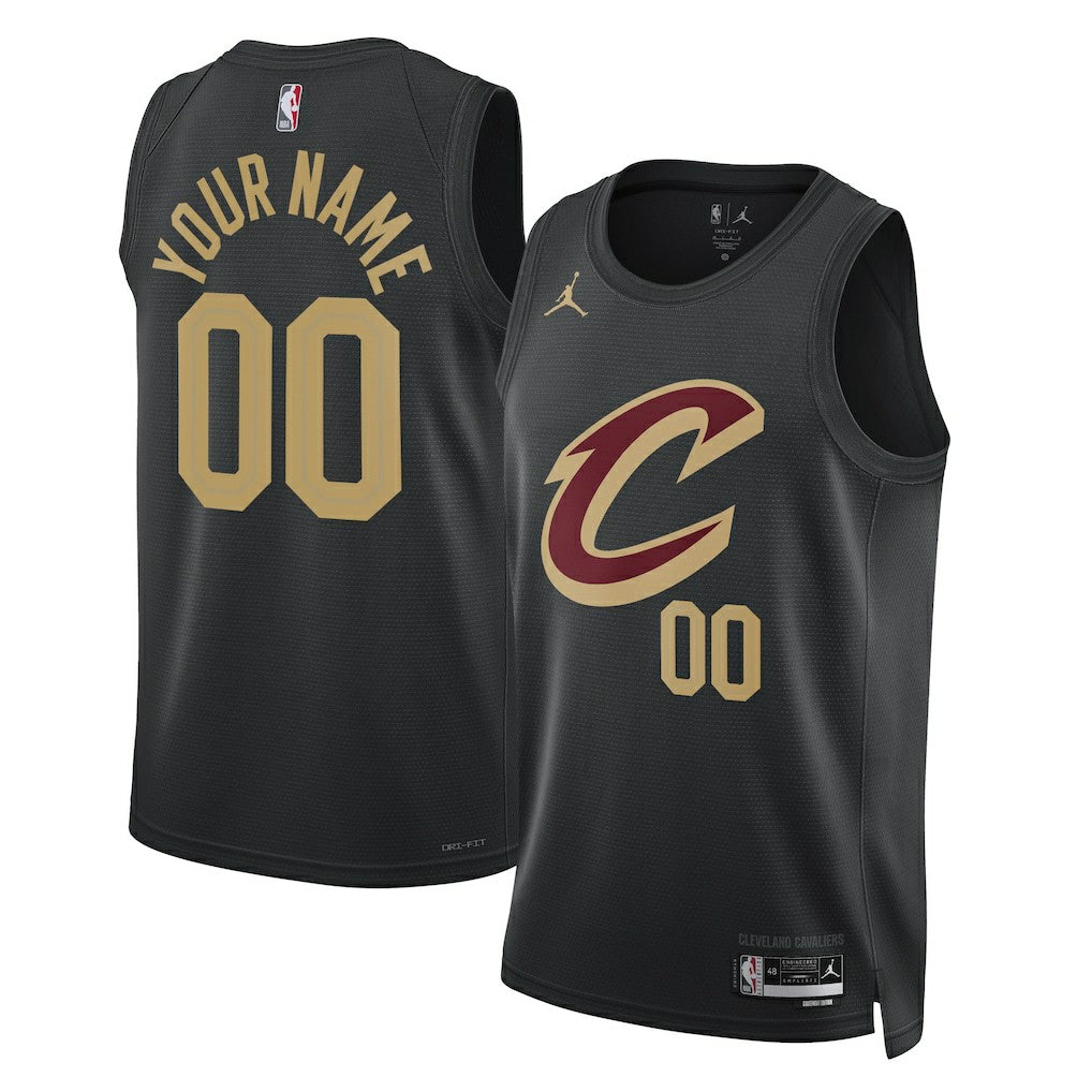 Cleveland Cavaliers Jordan Brand Unisex 2022/23 Swingman Custom Jersey Statement Editi- Black - NBA