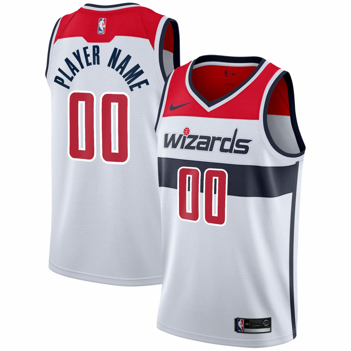 Washington Wizards 2020/21 Swingman Custom Jersey Association Edition White - NBA