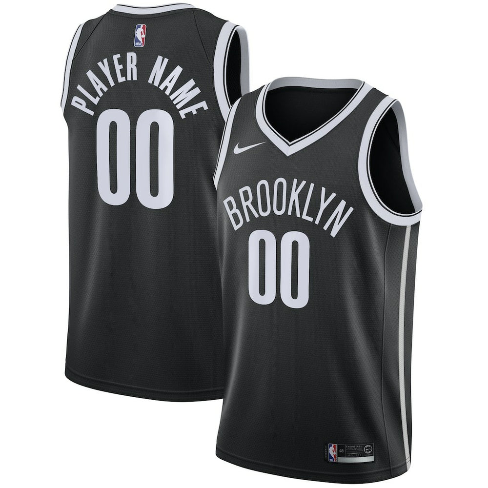 Brooklyn Nets 2020/21 Swingman Custom Jersey Icon Edition Black - NBA
