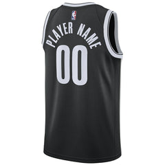 Brooklyn Nets 2020/21 Swingman Custom Jersey Icon Edition Black - NBA