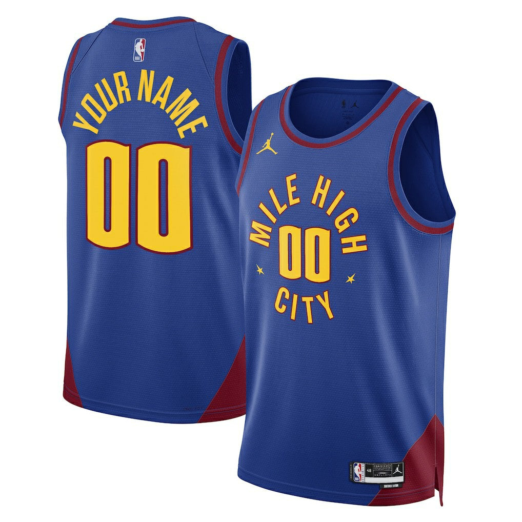 Denver Nuggets Jordan Brand Unisex 2022/23 Swingman Custom Jersey Statement Editi- Blue - NBA