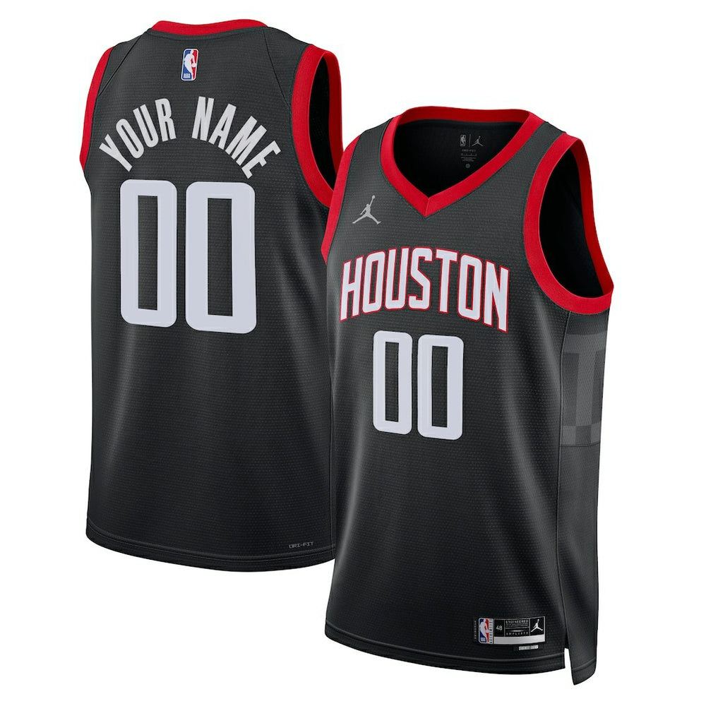 Houston Rockets Jordan Brand Unisex 2022/23 Swingman Custom Jersey Statement Edition Black - NBA