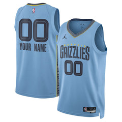 Memphis Grizzlies Jordan Brand Unisex 2022/23 Swingman Custom Jersey Statement Edition Blue - NBA