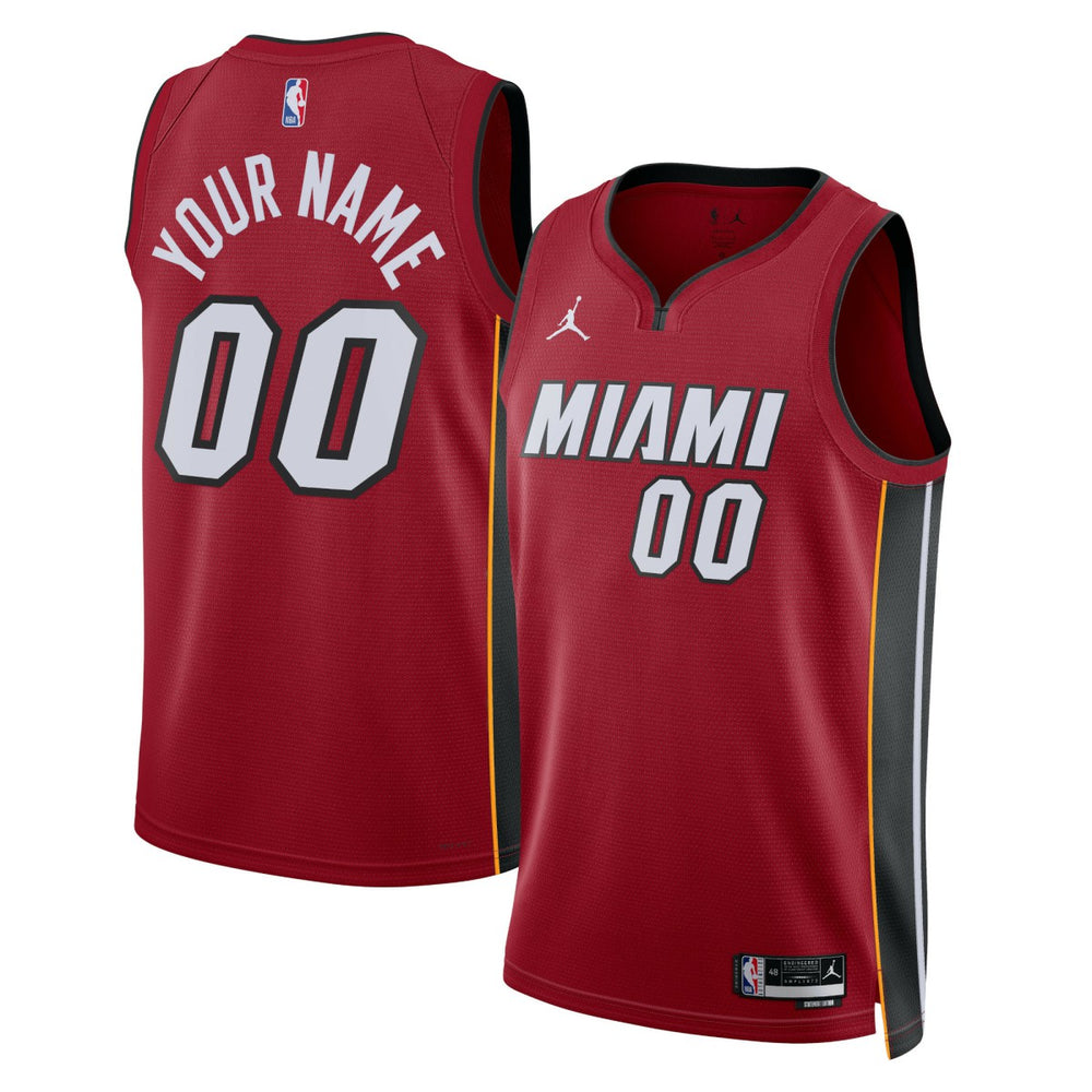 Miami Heat Jordan Brand Unisex 2022/23 Swingman Custom Jersey Statement Edition Red - NBA