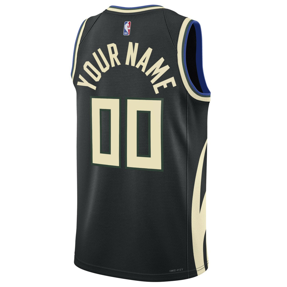 Milwaukee Bucks Jordan Brand Unisex 2022/23 Swingman Custom Jersey Statement Edition Black - NBA