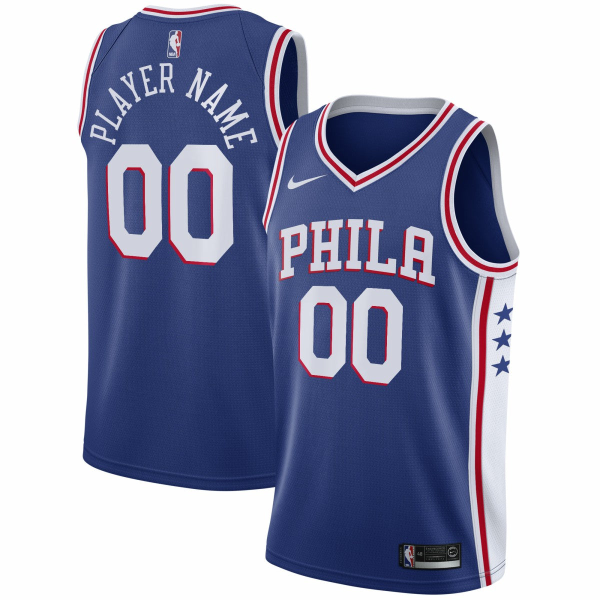 Philadelphia 76ers 2020/21 Swingman Custom Jersey Icon Edition Royal - NBA