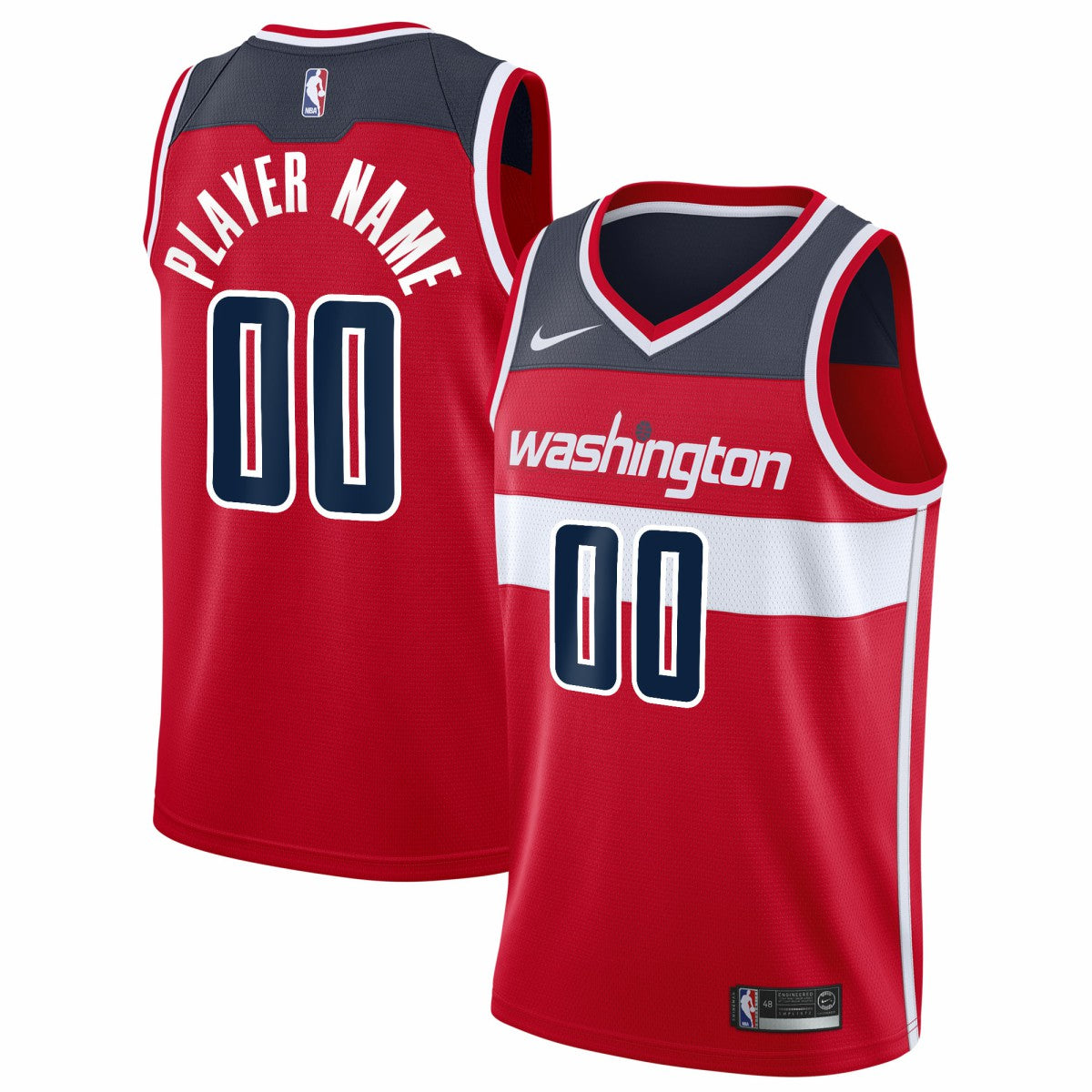 Washington Wizards 2020/21 Swingman Custom Jersey Icon Edition Red - NBA