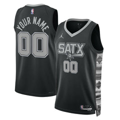 San Antonio Spurs Jordan Brand Unisex 2022/23 Swingman Custom Jersey Statement Edition Black - NBA