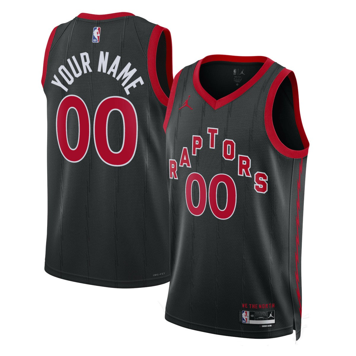 Toronto Raptors Jordan Brand Unisex 2022/23 Swingman Custom Jersey Statement Edition Black - NBA