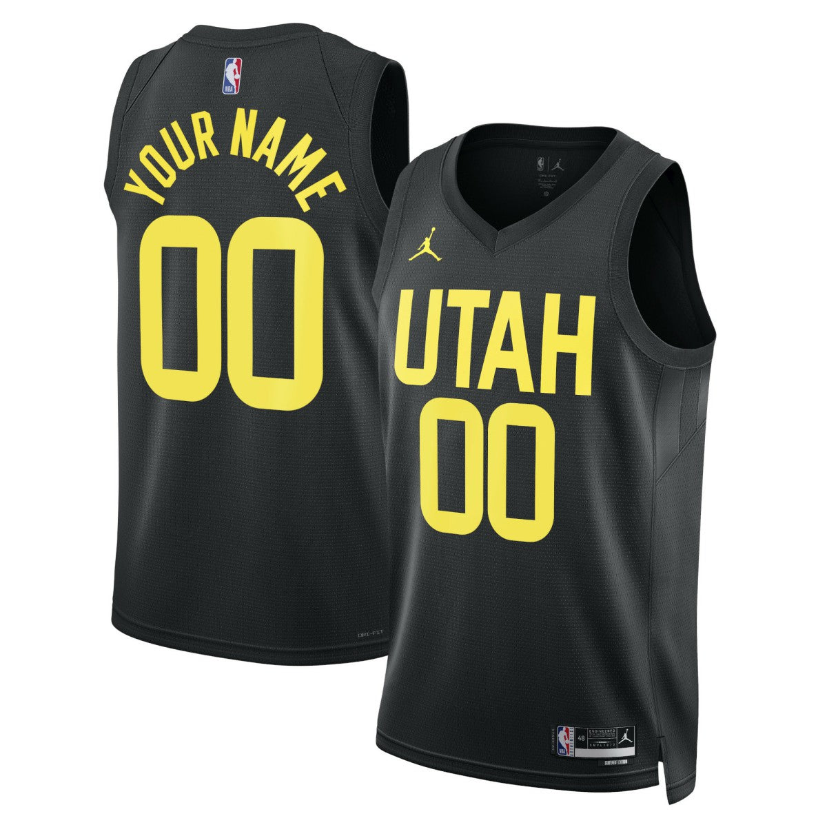 Utah Jazz Jordan Brand Unisex 2022/23 Swingman Custom Jersey Statement Edition Black - NBA