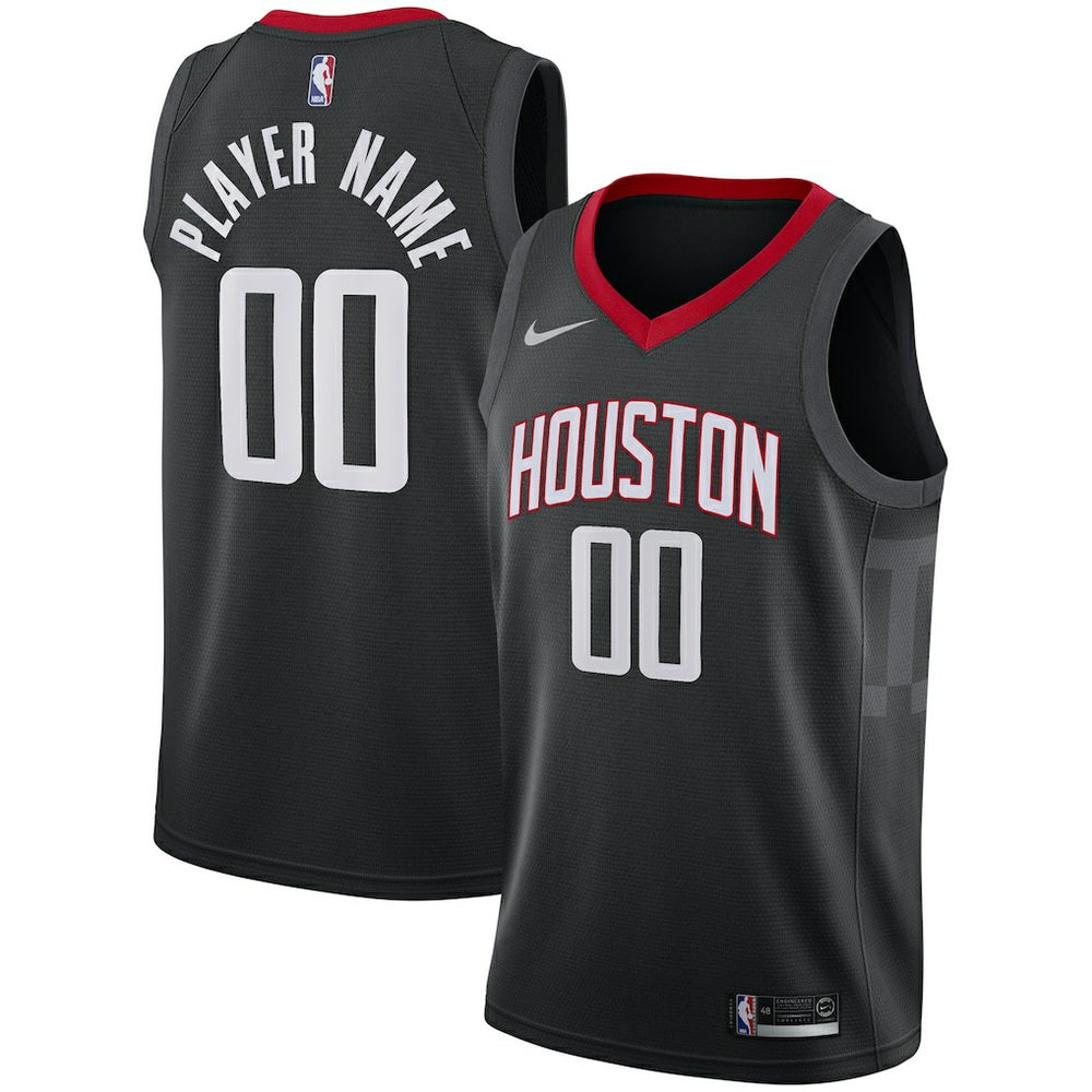 Houston Rockets Swingman Custom Jersey Black Statement Edition - NBA