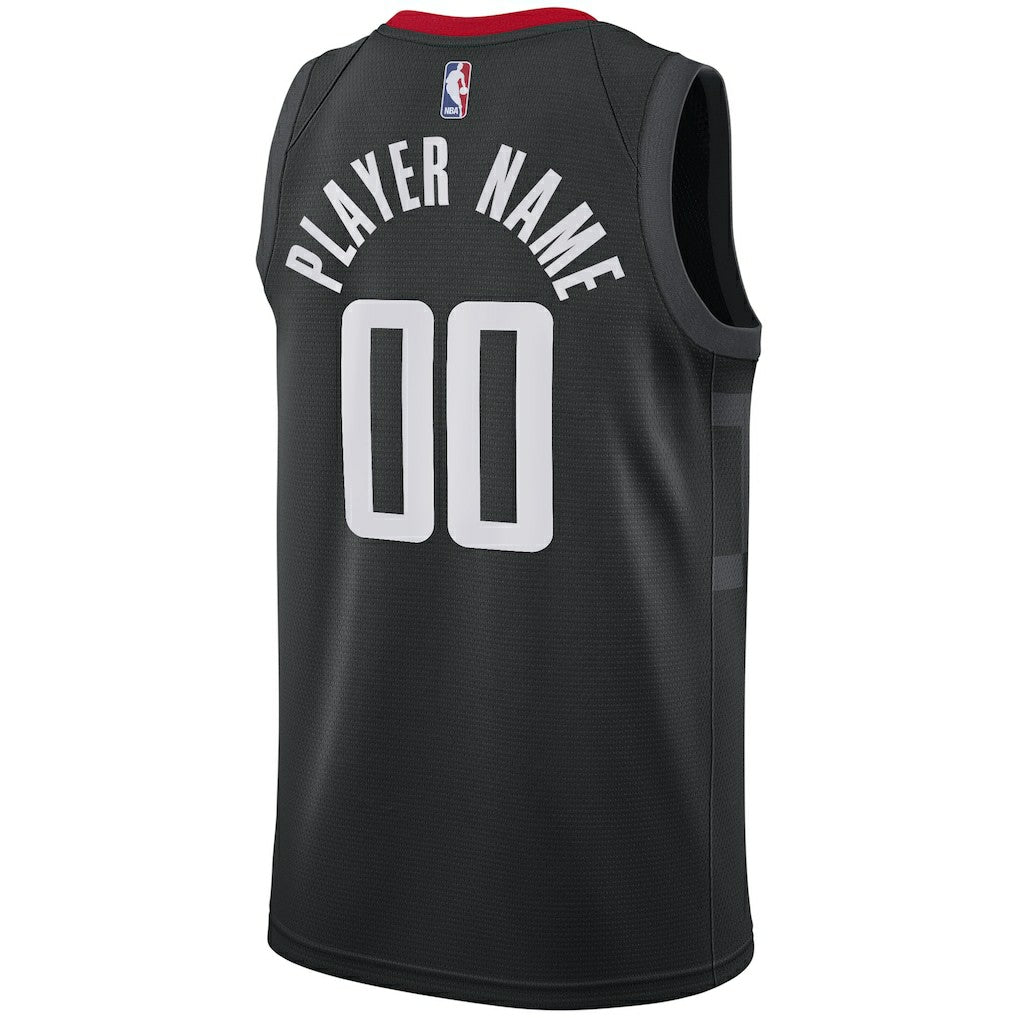 Houston Rockets Swingman Custom Jersey Black Statement Edition - NBA