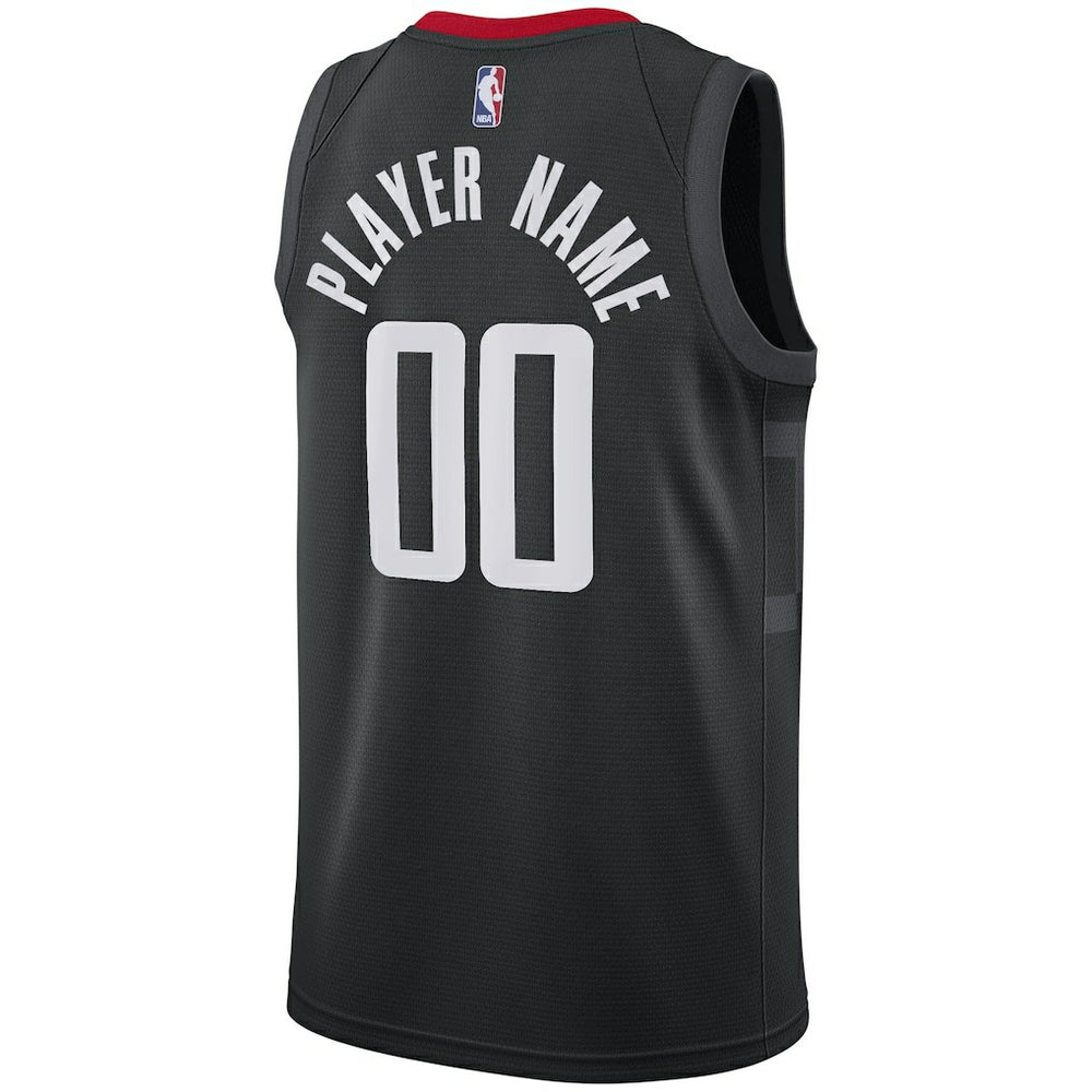 Houston Rockets Swingman Custom Jersey Black Statement Edition - NBA