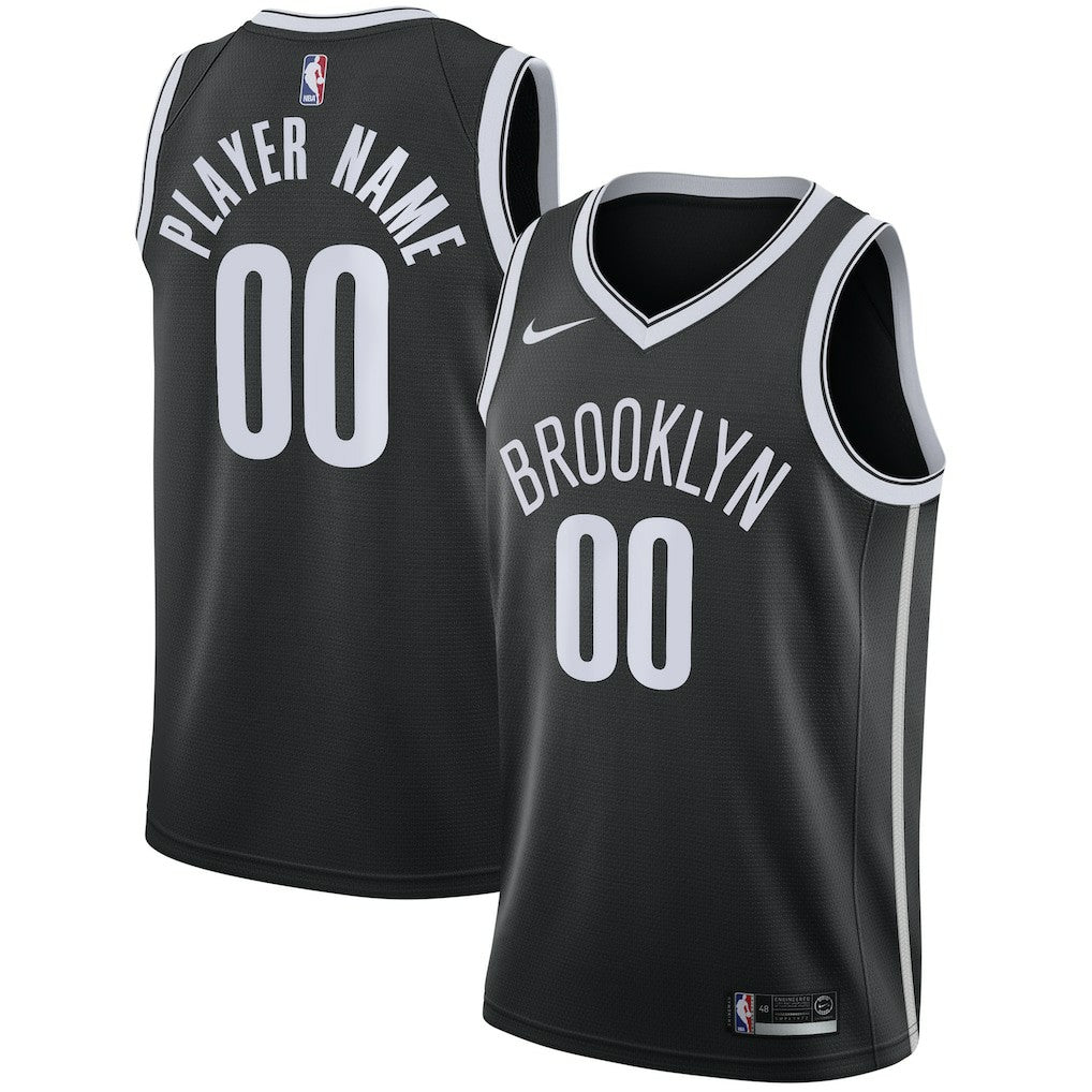 Brooklyn Nets Swingman Custom Jersey Black Icon Edition - NBA