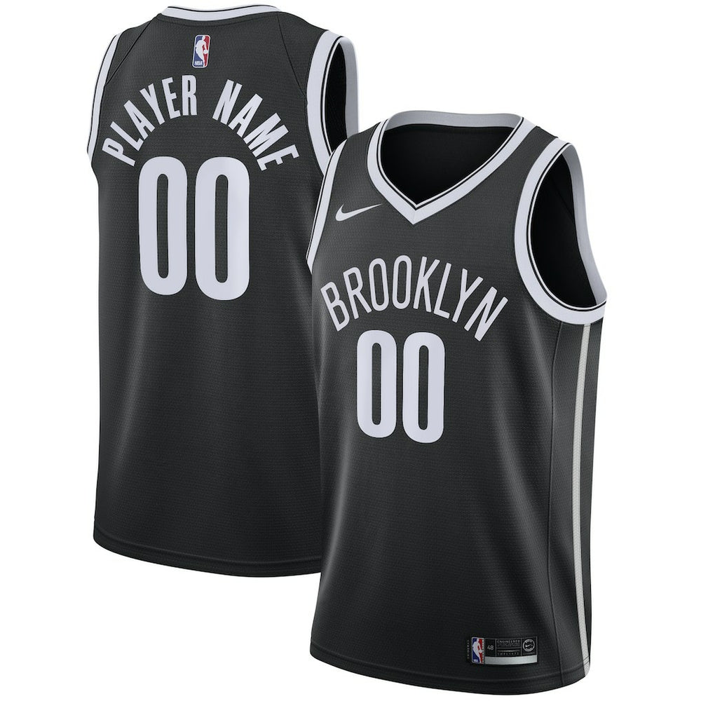 Brooklyn Nets Swingman Custom Jersey Black Icon Edition - NBA